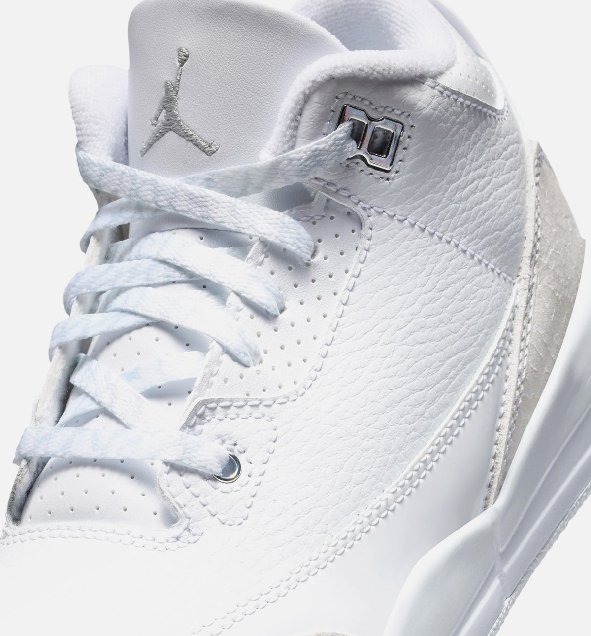 Air Jordan 3 Retro 'White and Silver' Preschool - White/Metallic Silver
