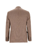 Emporio Armani lined blazer in herringbone virgin wool