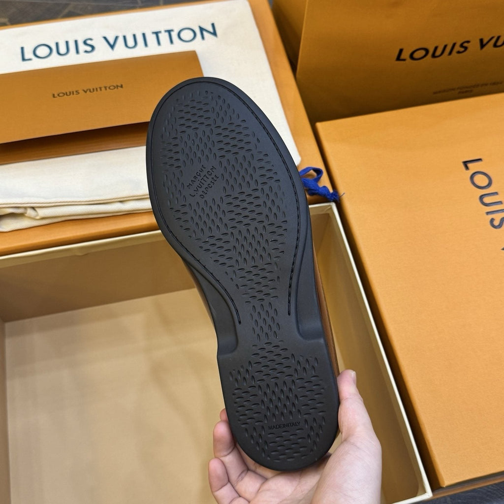 Louis Vuitton Men's Brown Penny Loafers - Leather Lining